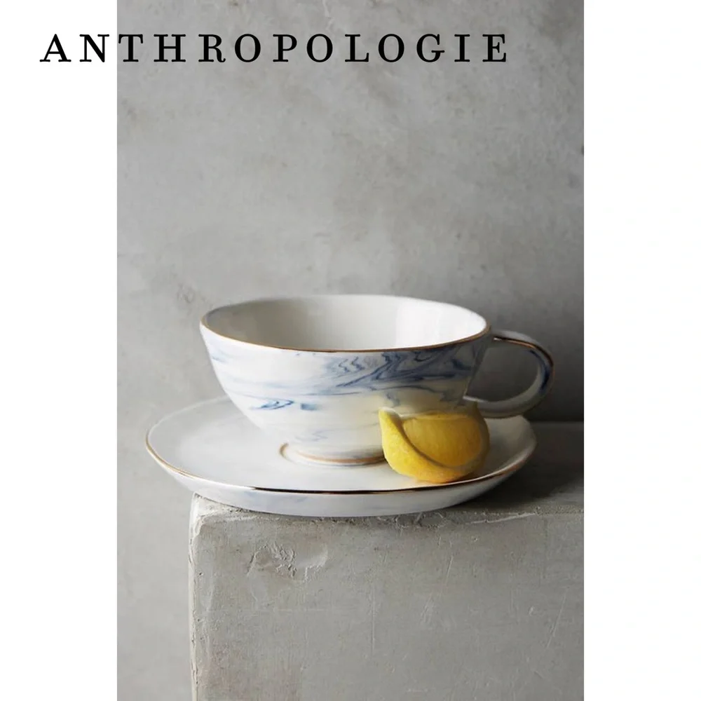 Anthropologie Strata Cup & Saucer